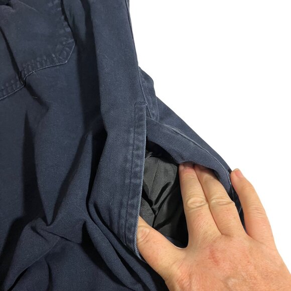 Woolrich men's flannel shirt jacket S blue soft flannel lined button front - Picture 7 of 11